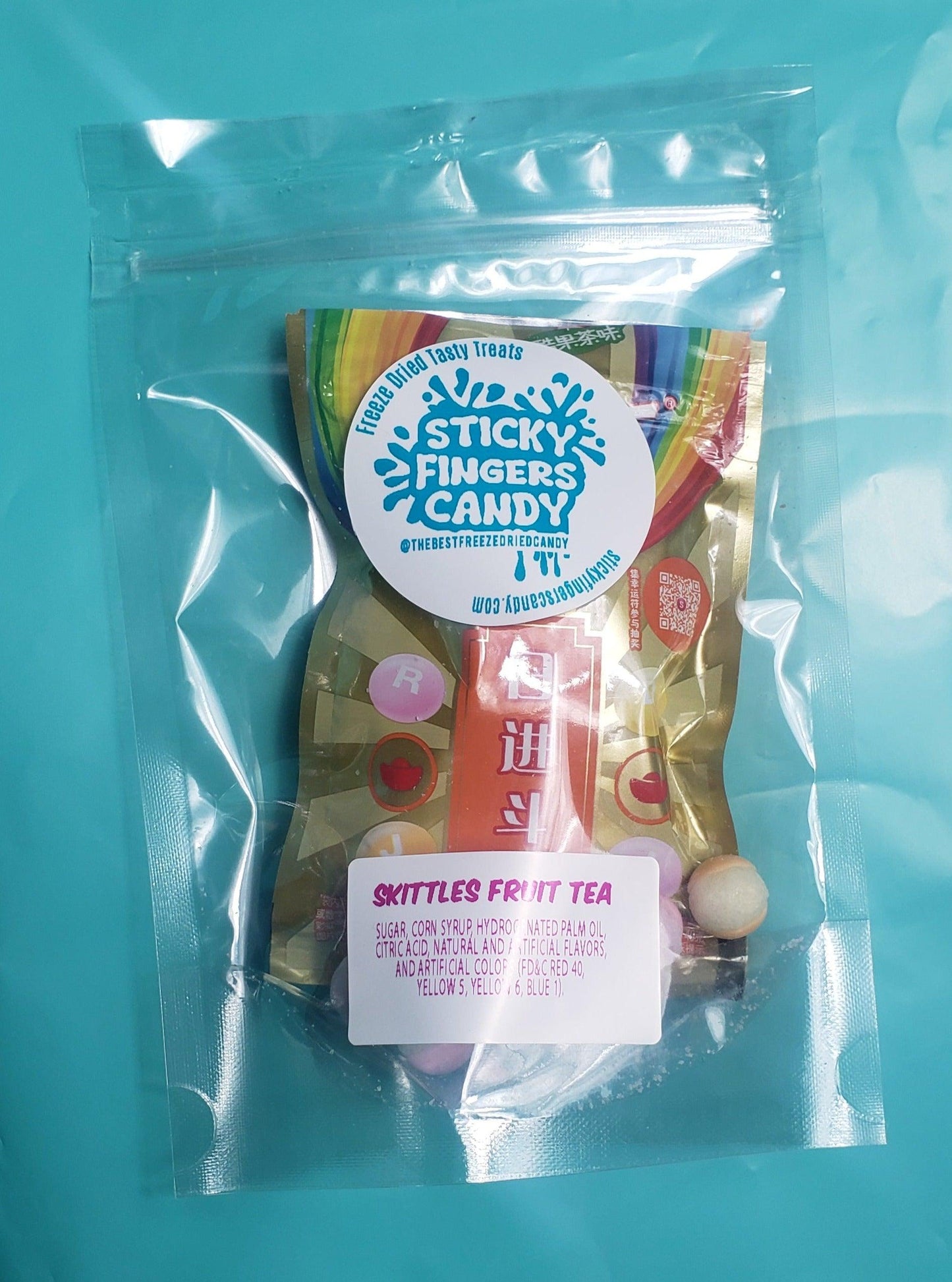 Freeze Dried Fruit Tea Skittles (China) - Sticky Fingers Candy - Freeze Dried Tasty Treats