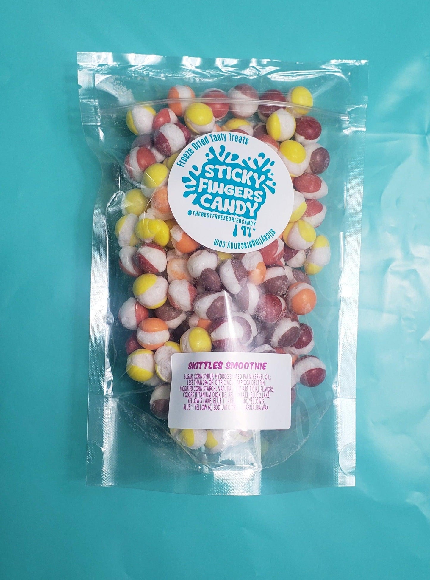 Smoothie Freeze Dried Skittles Candy - Sticky Fingers Candy - Freeze Dried Tasty Treats