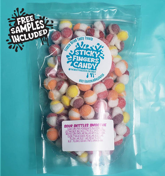 Sour Smoothie Freeze Dried Skittles Candy - Sticky Fingers Candy - Freeze Dried Tasty Treats